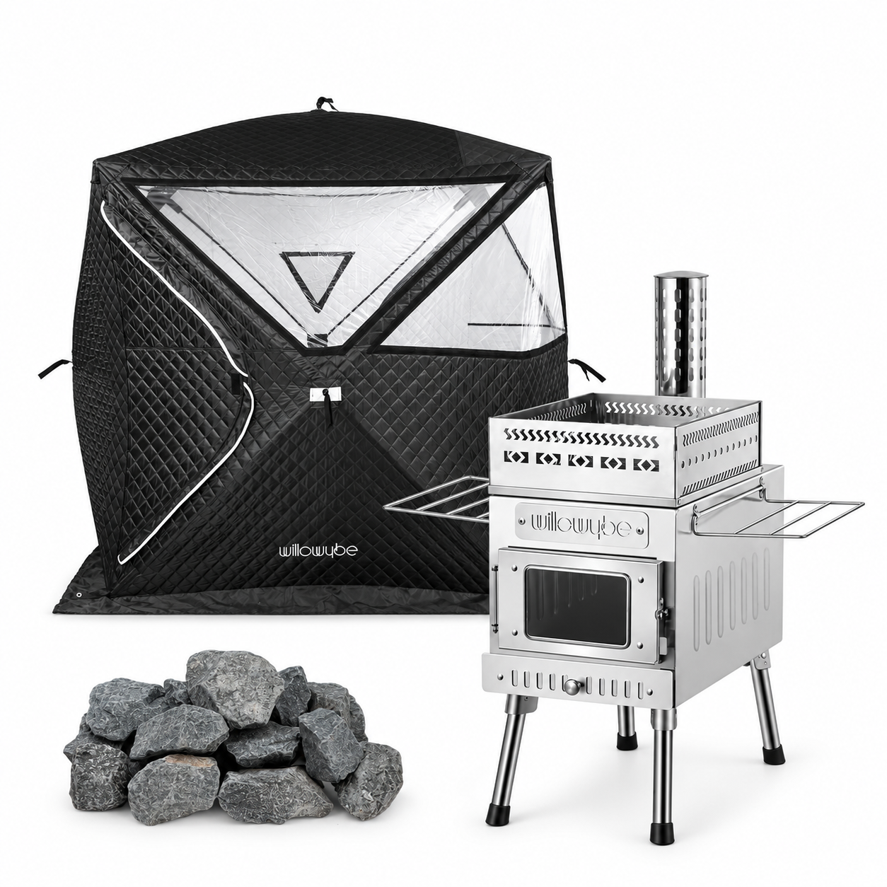 Steam Sauna Kit: Outdoor Tent, Stove & Stones | WillowyBe