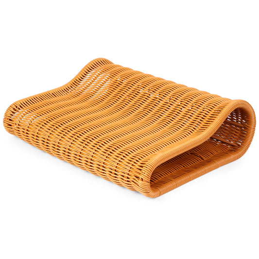 Willowybe handwoven artificial rattan sauna pillow with waterproof design in natural brown