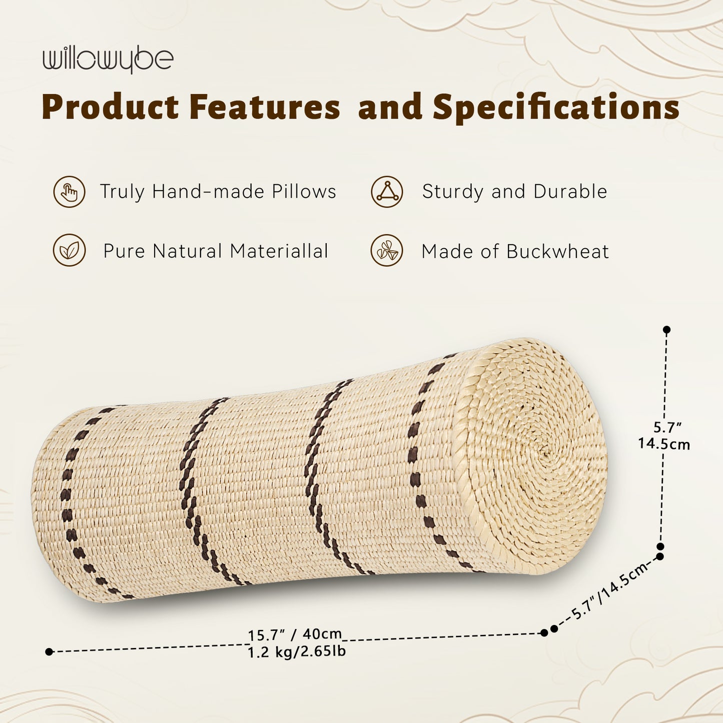 Handmade Buckwheat Pillow – Natural Material, Supportive and Comfortable