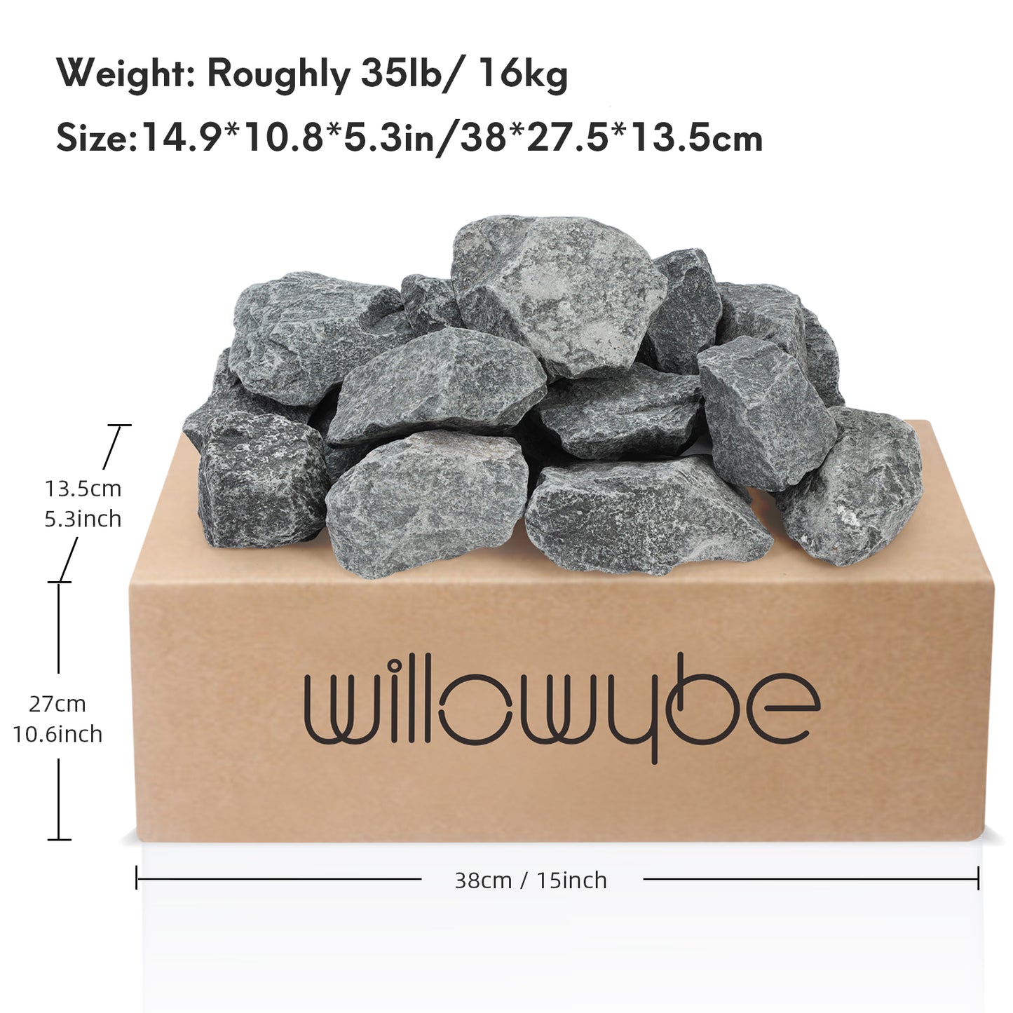 Piedra para sauna grado A+ aproximadamente 35lb/16kg