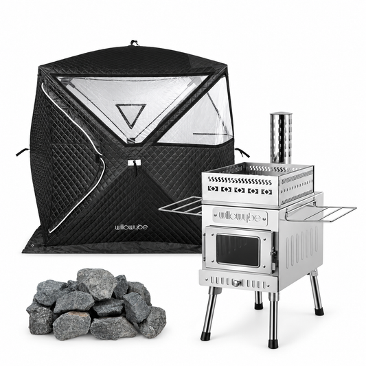 Portable Outdoor Sauna Set for Dry Sauna, Cooking for Family and Friends
