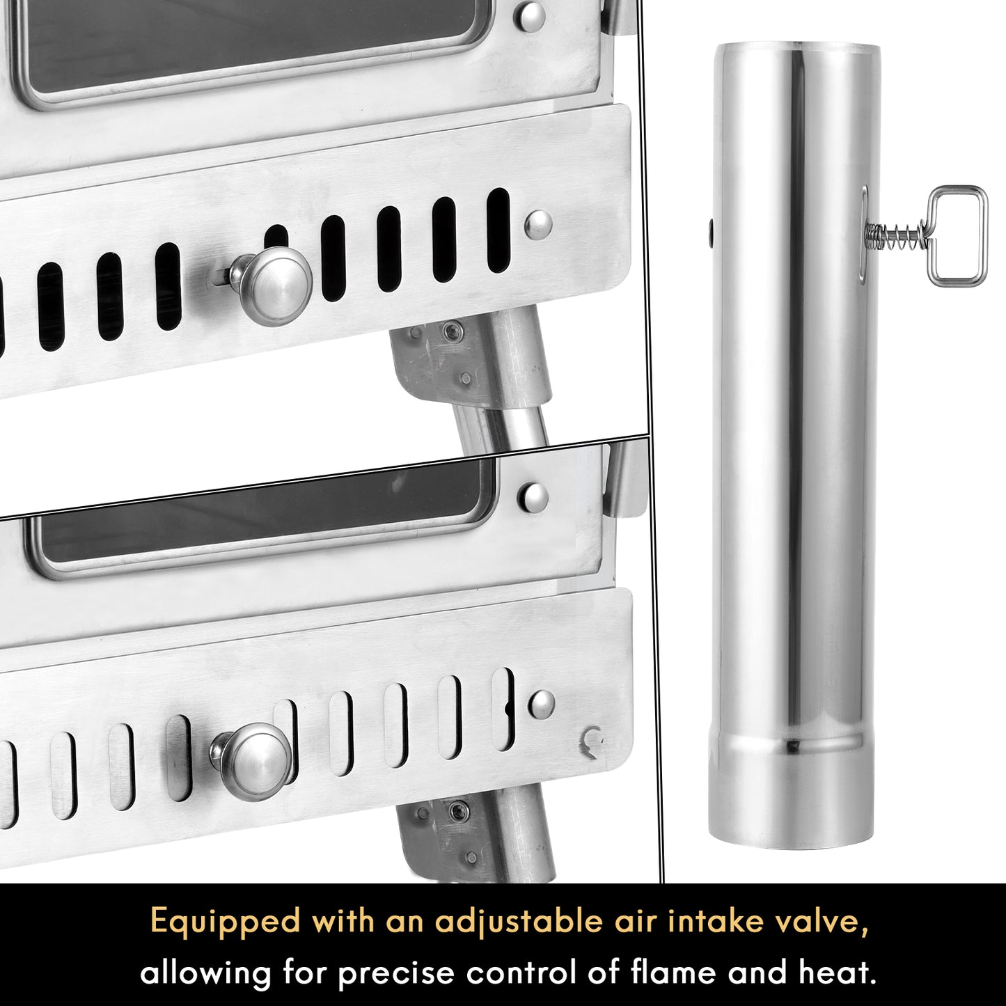 Outdoor Sauna Hot Tent Stove, Rocket Stove Heater, Portable Camping Wood Stove for Dry Sauna, Cooking
