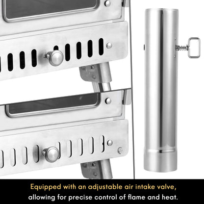 Outdoor Sauna Hot Tent Stove, Rocket Stove Heater, Portable Camping Wood Stove for Dry Sauna, Cooking