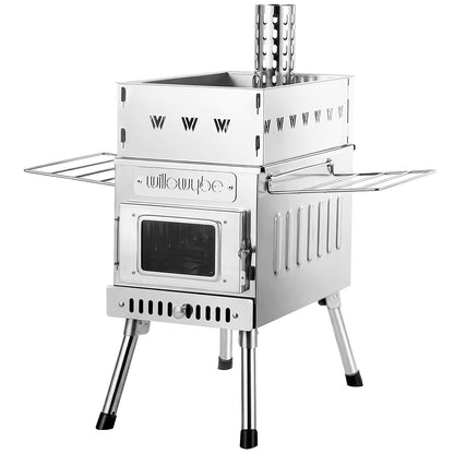Outdoor Sauna Hot Tent Stove, Rocket Stove Heater, Portable Camping Wood Stove for Dry Sauna, Cooking