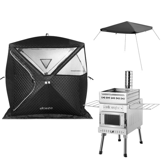 Portale Outdoor-Sauna-Set für Trockensauna, Kochen für Familie und Freunde
