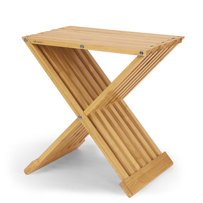 Folding Bamboo Sauna Stool – Portable & Eco-Friendly Wooden Seat