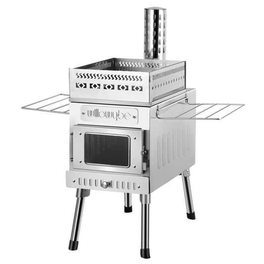 Outdoor Sauna Hot Tent Stove, Rocket Stove Heater, Portable Camping Wood Stove for Dry Sauna, Cooking - Willowybe