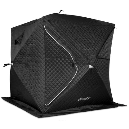 Outdoor Sauna Tent Pro - 4-Person, All-Weather, Insulated, Solid, Panoramic View, Easy Setup - Willowybe
