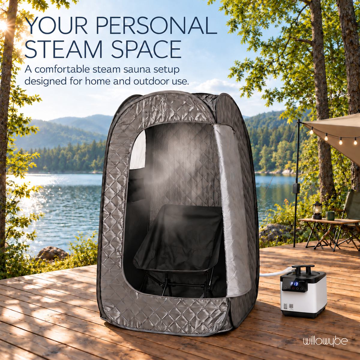 Sauna de vapor portátil de tamaño completo - Plegable
