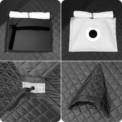 Outdoor Sauna Tent Pro - 4-Person, All-Weather, Insulated, Solid, Panoramic View, Easy Setup - Willowybe