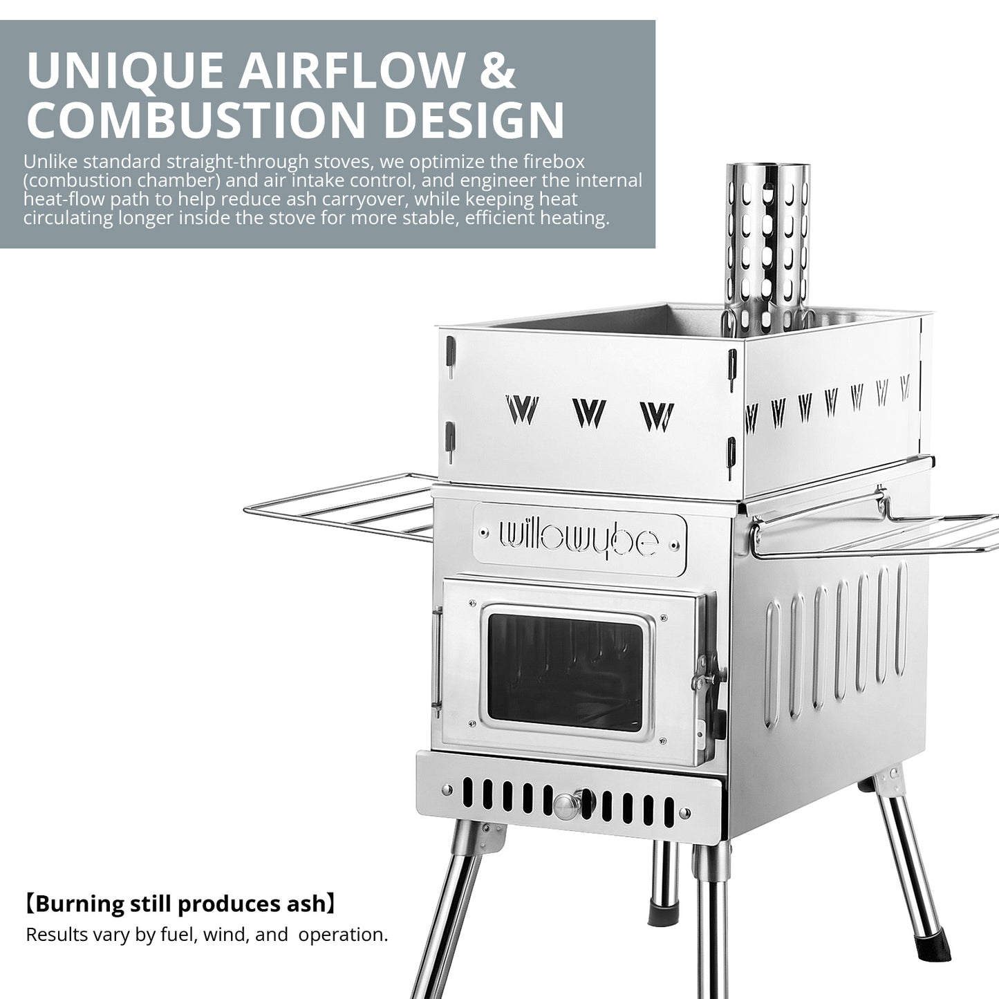 Outdoor Sauna Hot Tent Stove, Rocket Stove Heater, Portable Camping Wood Stove for Dry Sauna, Cooking