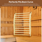 Sauna Backrest Durable Non-Slip Pads & Natural Scotch Pine Wood