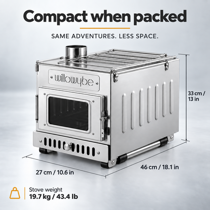 Outdoor Sauna Hot Tent Stove, Rocket Stove Heater, Portable Camping Wood Stove for Dry Sauna, Cooking