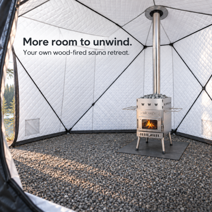 Outdoor Sauna Hot Tent Stove, Rocket Stove Heater, Portable Camping Wood Stove for Dry Sauna, Cooking