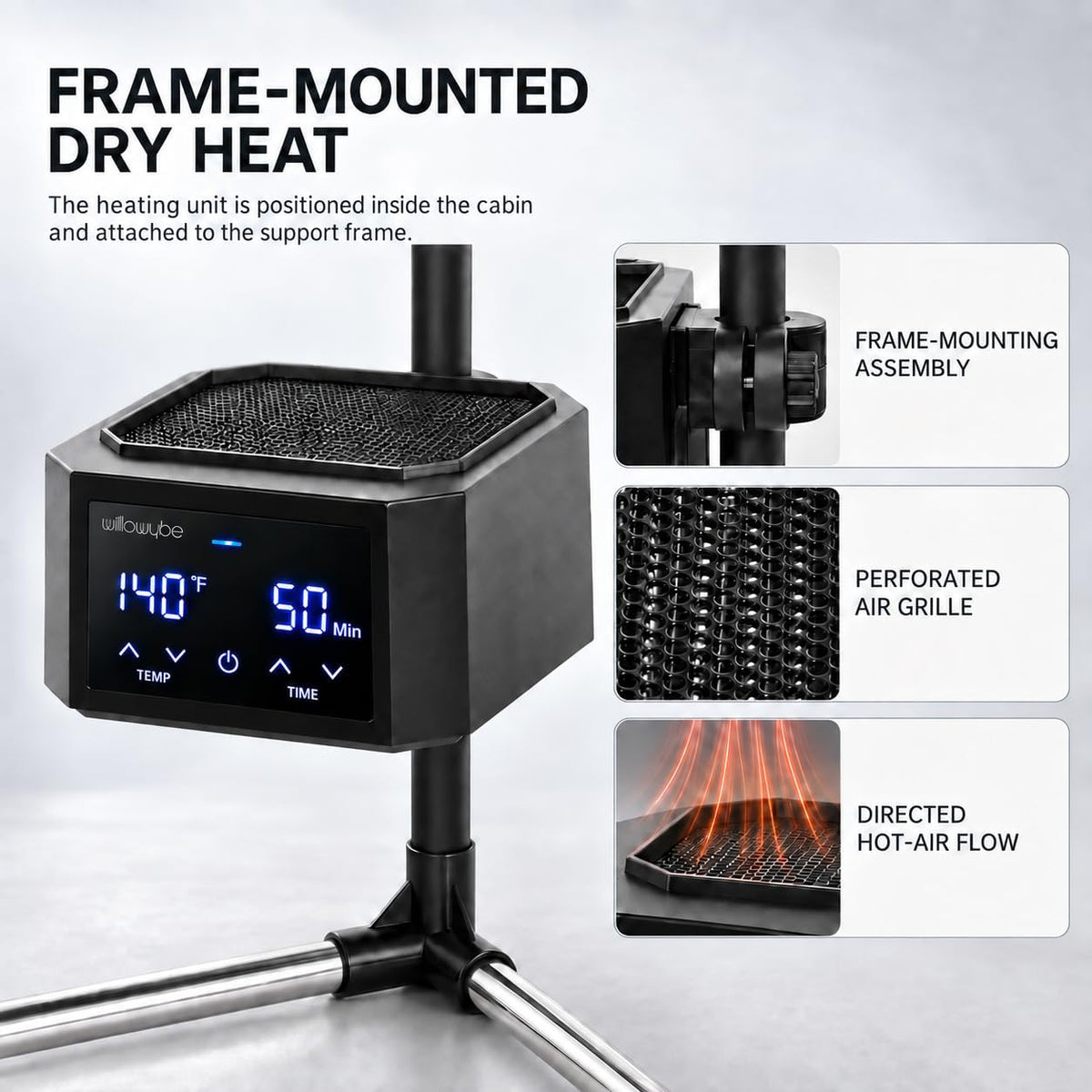 WillowyBe dry10 portable dry sauna product details - image 04
