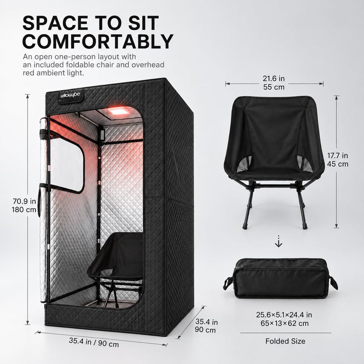 WillowyBe dry10 portable dry sauna product details - image 06