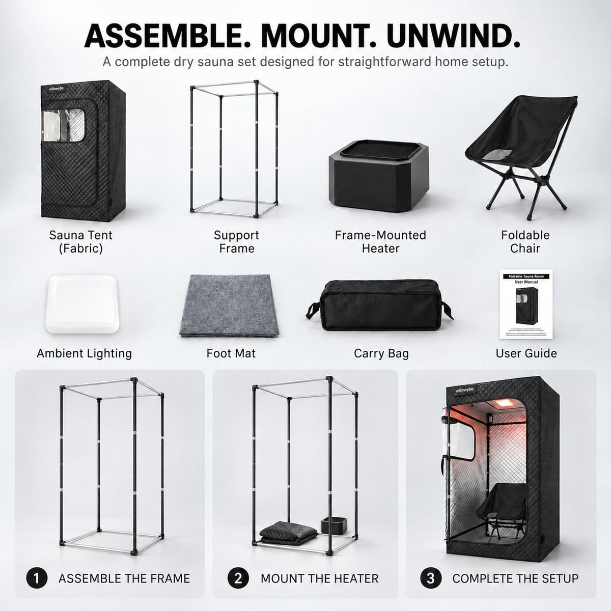 WillowyBe dry10 portable dry sauna product details - image 07